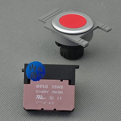 [SA] EMA 30 ממ לחצן כפתור מתג בינה עצמית E3P1 * כחול צהוב אדום ושחור 1NO / 1NC לא מואר -10 pcs / הרבה-